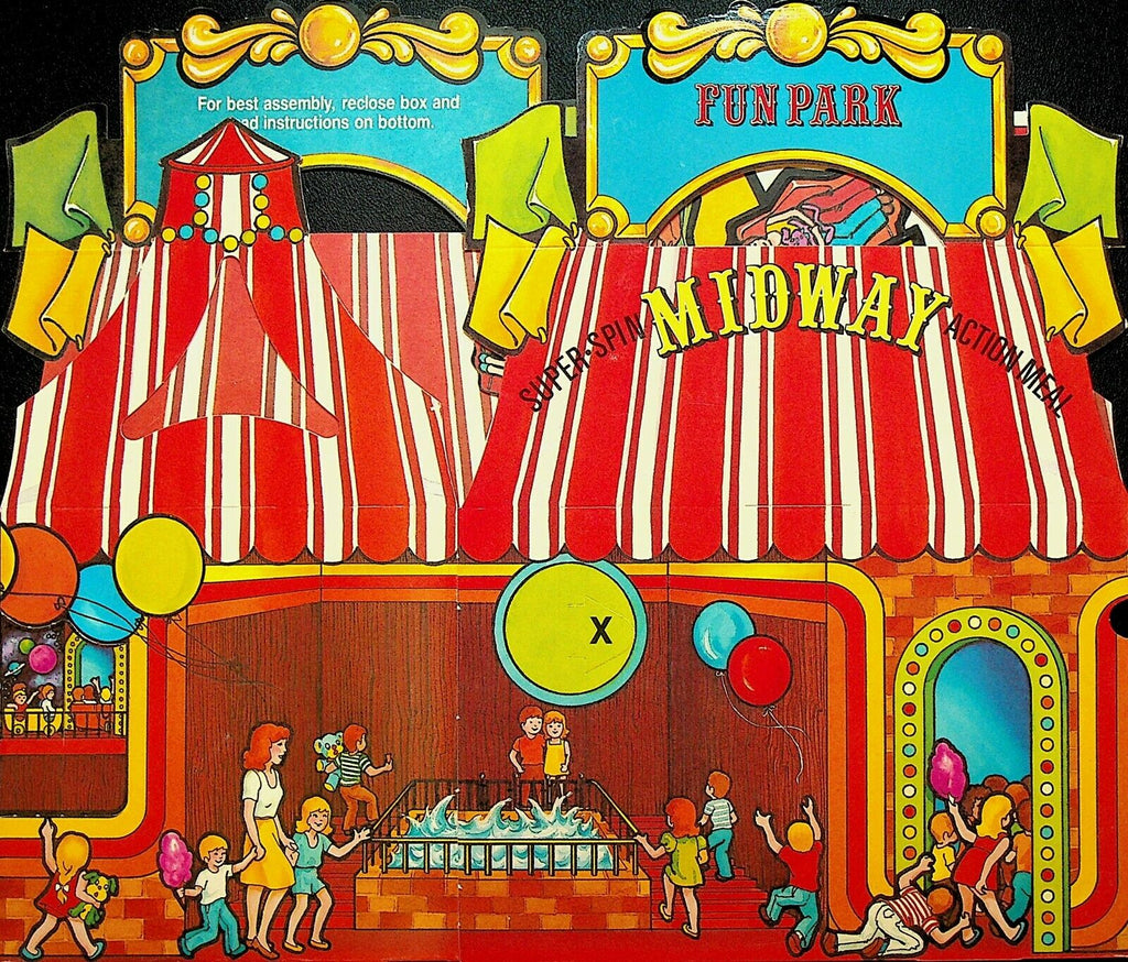 Funpark Super Spin Midway Action Meal 1983 Unused  Fun Park Carousel Clown
