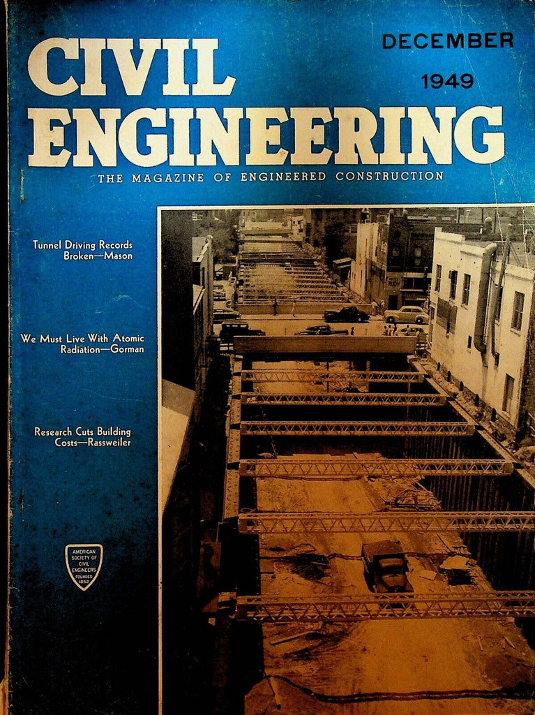 Civil Engineering Magazine December 1949 El Paso Owens River Hydro Plants