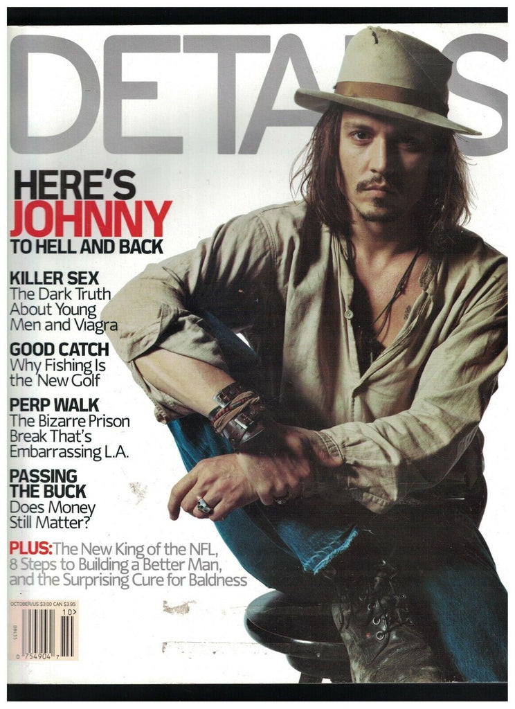 Details Magazine October 2001 Johnny Depp Michael Vick Elton John Scott Caan