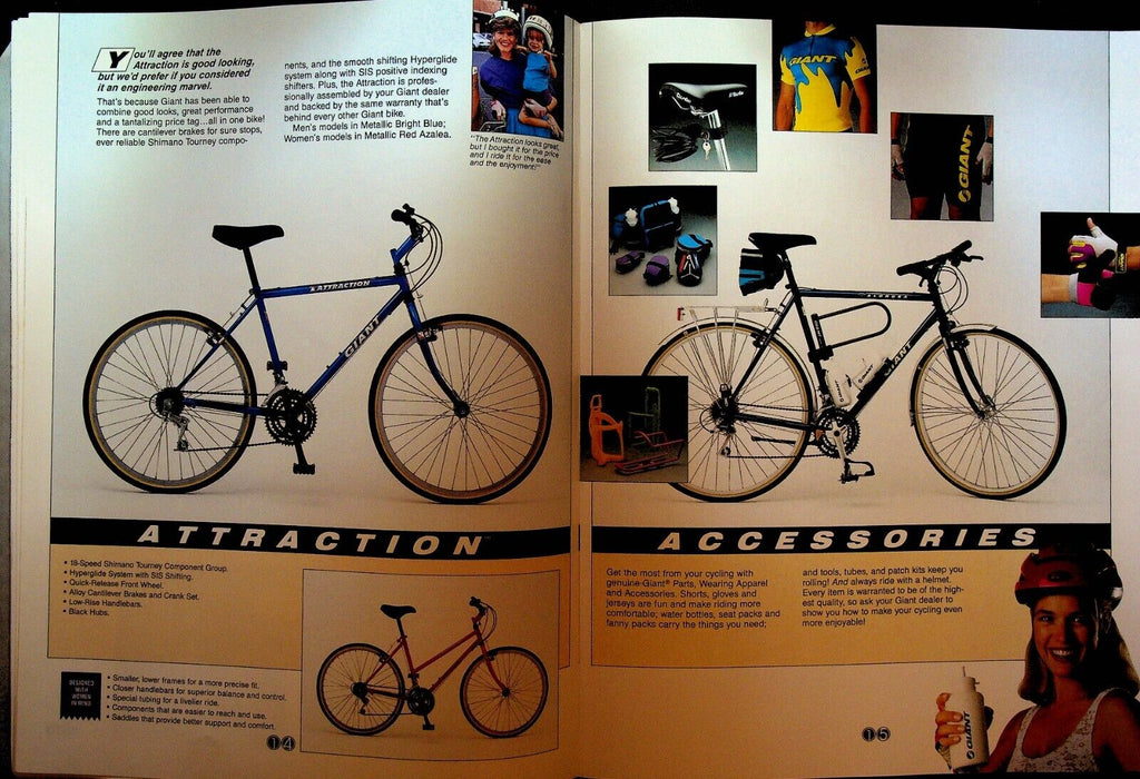 Giant Bicycles Catalog 1992 Mountain Cross AFS Racing Road