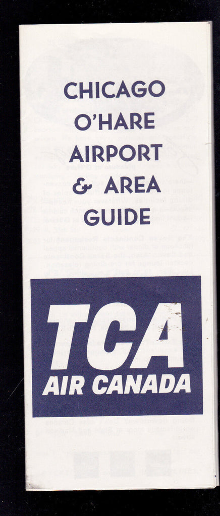 Chicago O'Hare Airport & Area Guide- 1960s brochure- TCA Air Canada