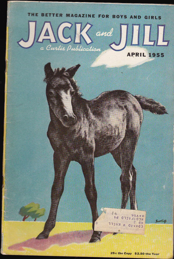 Jack and Jill Magazine Horse Cover COMPLETE April 1955