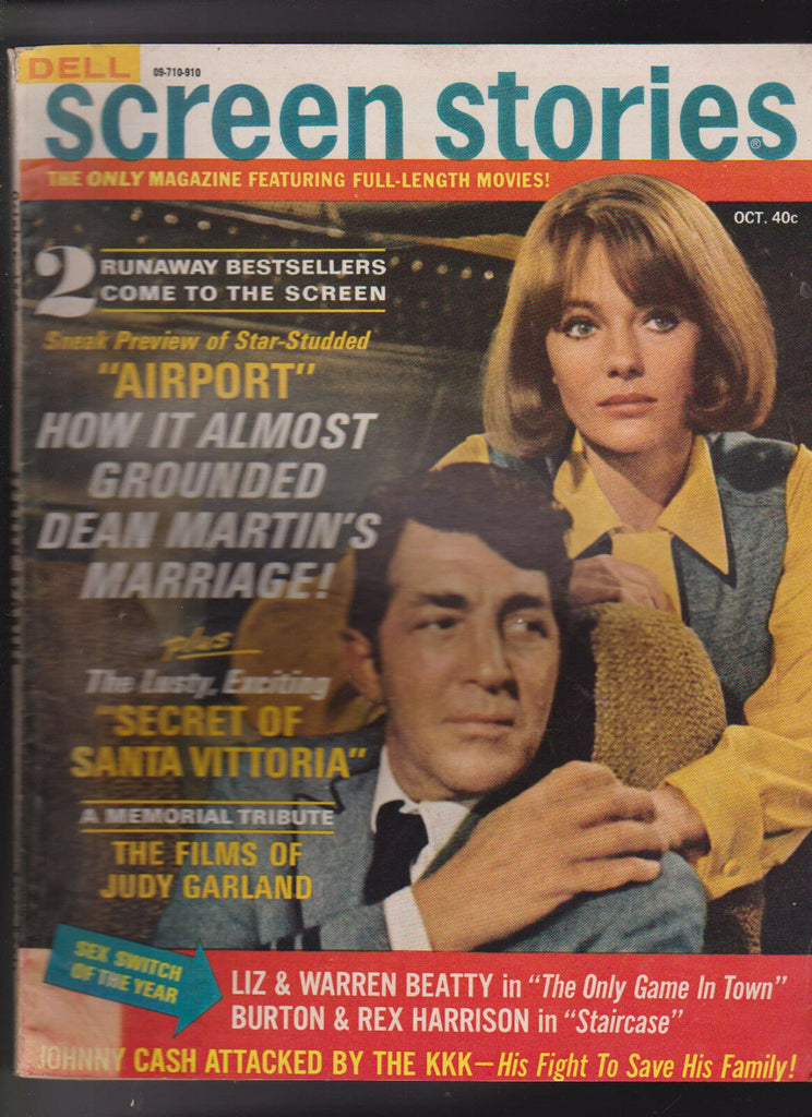 Screen Stories October 1969 Dean Martin Judy Garland Johnny Cash Liz Taylor