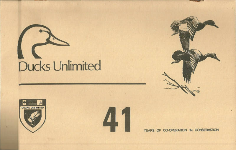 Ducks Unlimited Buffalo Area Chapter Annual Dinner program 1978