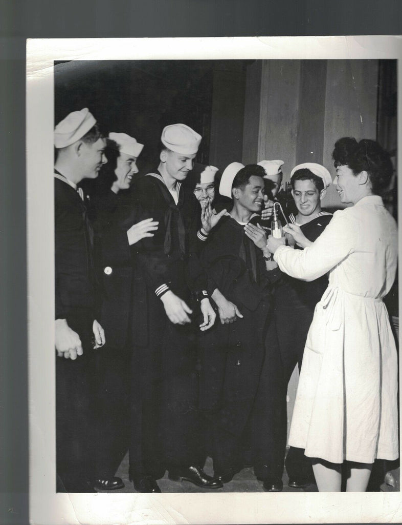 US Navy Sailors in Perfume Factory 1948 Harris & Ewing Navy Picture