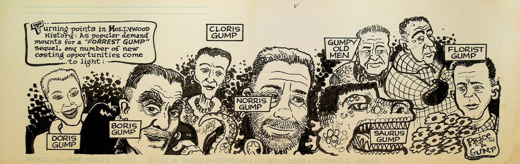 Forrest Gump Parody Original Art Moviola Frankenstein 1994 Price & Camp