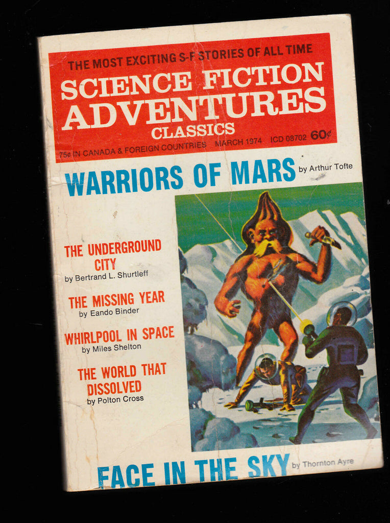 Science Fiction Adventures Classics March 1974 Arthur Tofte Eando Binder