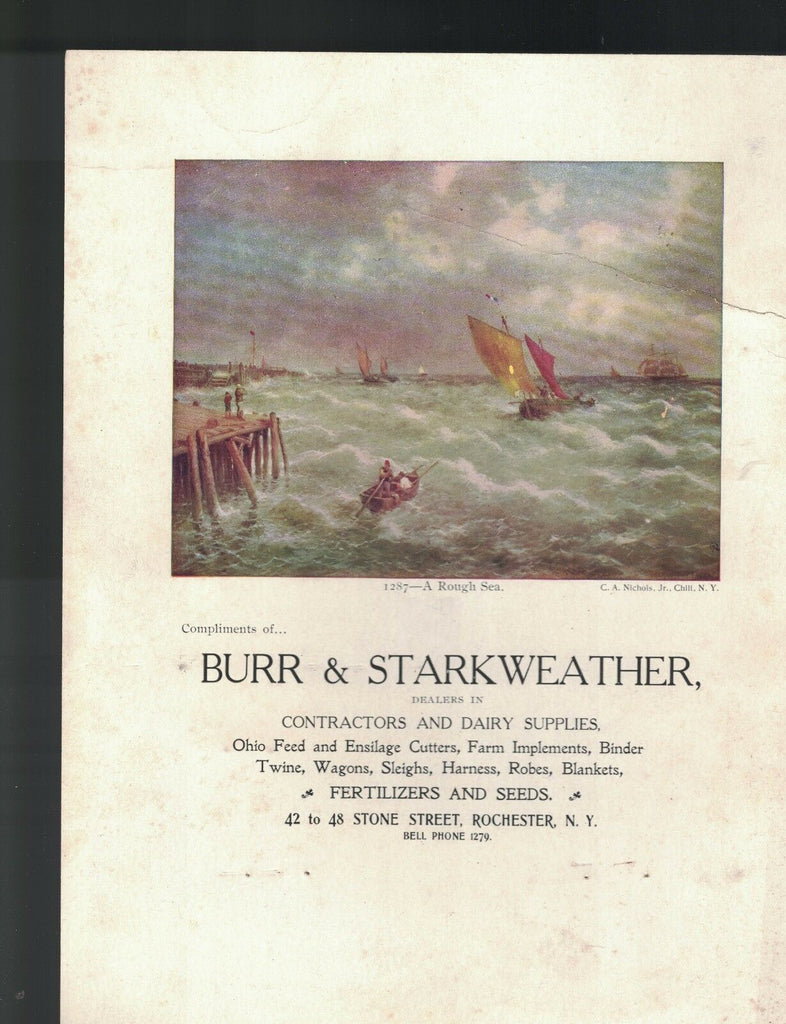A Rough Sea calendar topper- Burr & Starkweather Rochester NY