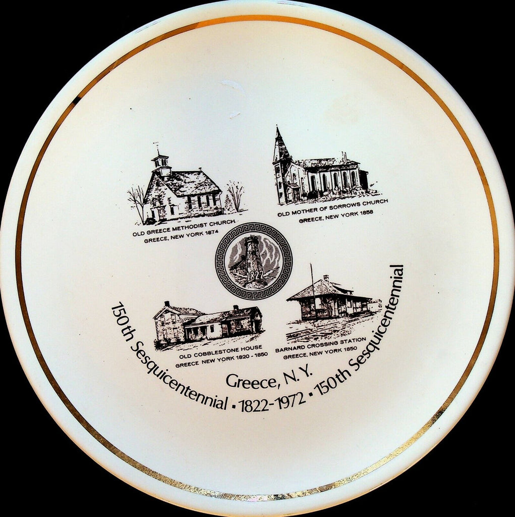 Greece NY Sesquicentennial Collectors Plate 1971 Mother of Sorrows Barnard