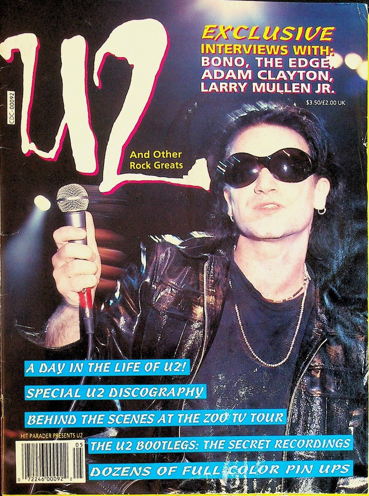 Hit Parader Presents U2 Magazine 1992 The Cure INXS Bono The Edge Adam Clayton