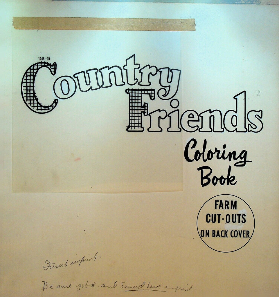 Country Friends Coloring Book Samuel Lowe Hand Lettered Title