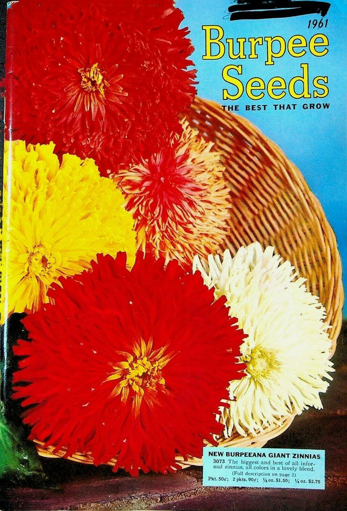 Burpee Seeds Catalog 1961 Burpeeana Giant Zinnias Flowers Vegetables