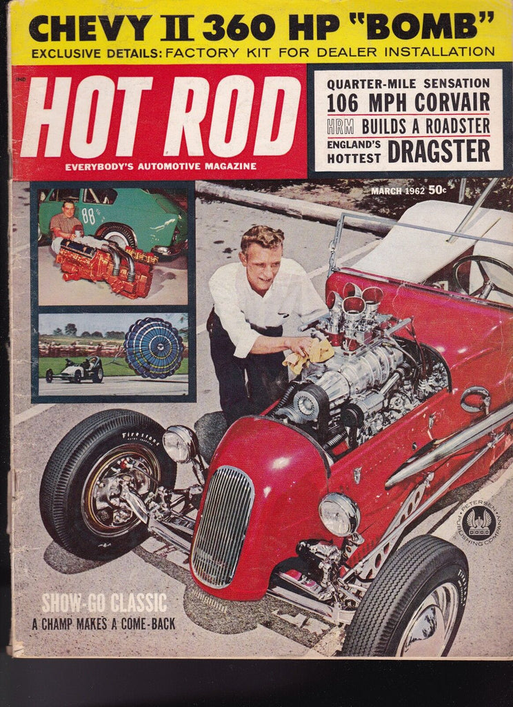 Hot Rod Magazine Chevy II Wayne Arteago Corvair March 1962 FREE US S/H