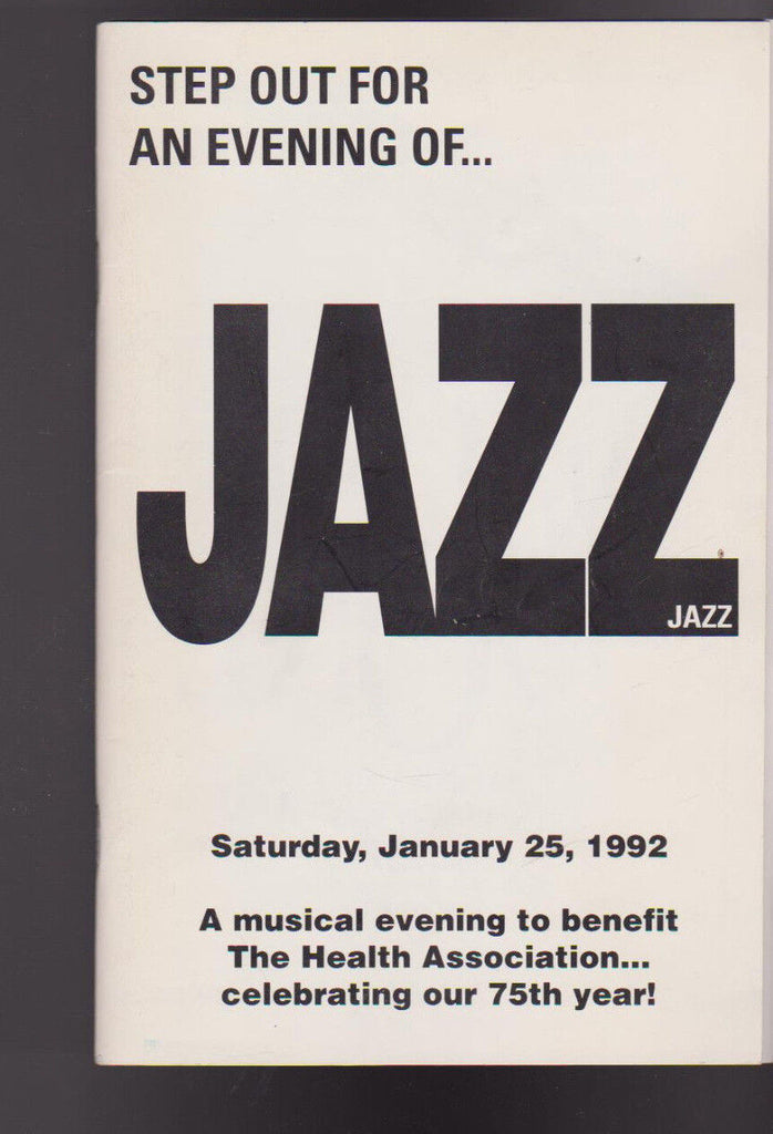 Step Out for an Evening of Jazz Program January 25 1992 Rochester NY Phil Woods