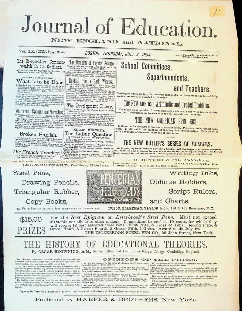 Journal of Education July 3 1884 Prussia Rhode Island