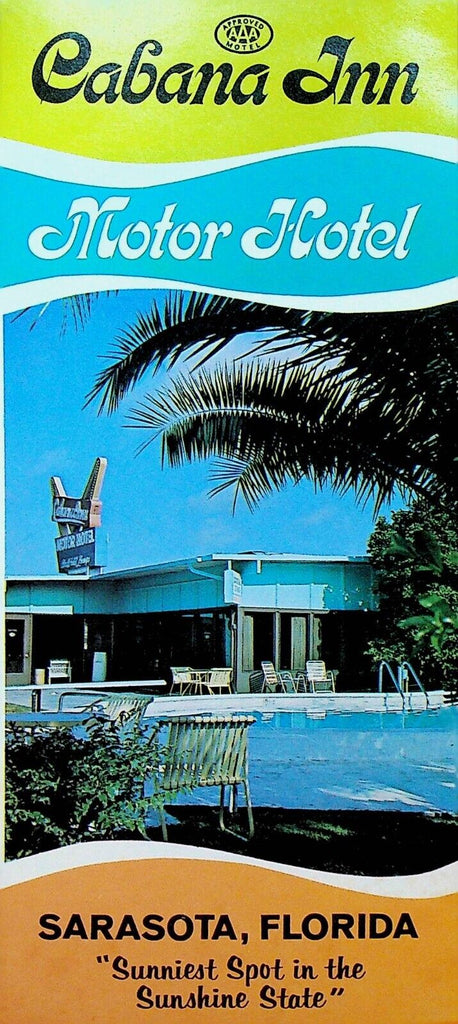 Cabana Inn Motor Hotel Sarasota Florida Brochure 1960s