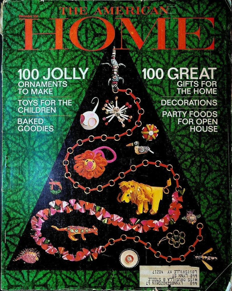 American Home Magazine December 1965 Christmas Decorating Food Gifts