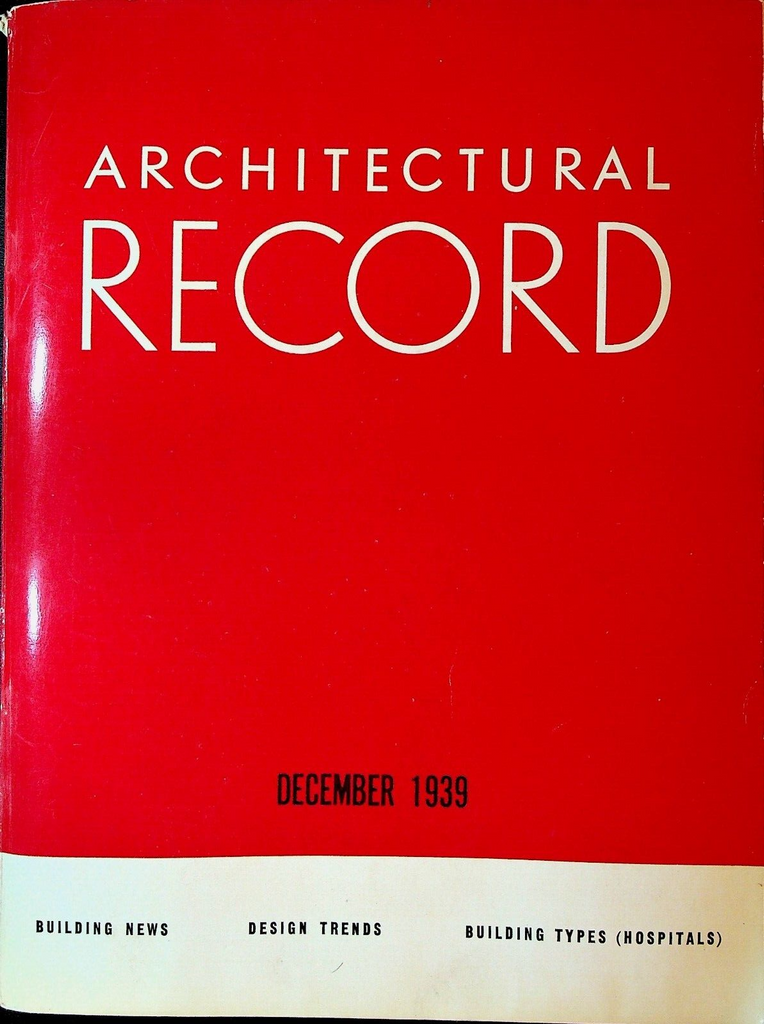 Architectural Record December 1939 Dudley Zoo England Utah Church Mormon