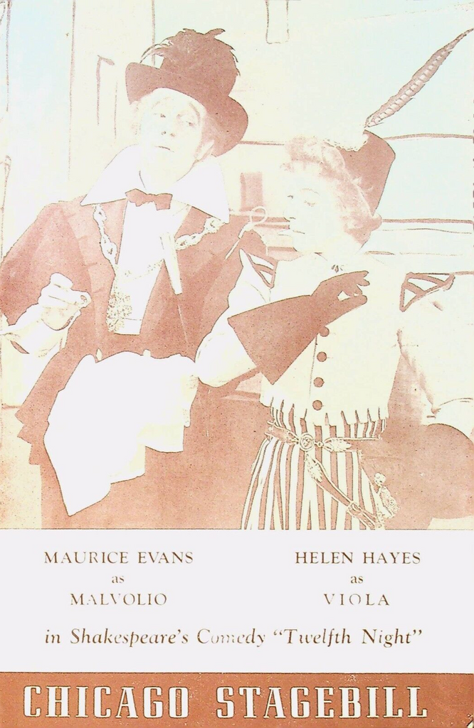 Twelfth Night Chicago Stagebill May 5 1941 Maurice Evans William Shakespeare