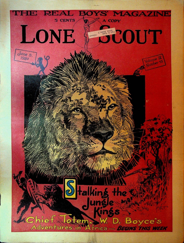 Lone Scout Magazine June 5 1920 Scouting WD Boyce African Safari