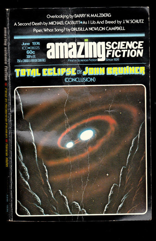 Amazing Science Fiction June 1974 John Brunner Barry N Malzberg JW Schutz