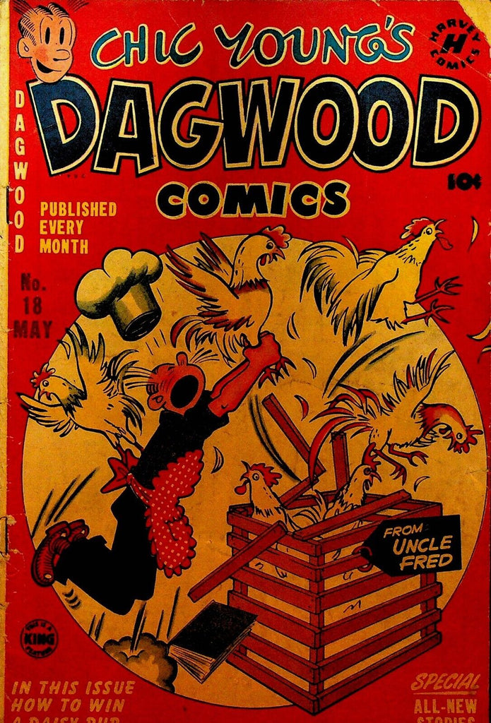 Dagwood Comics 18 Harvey Comics Chic Young 1952 Chickens