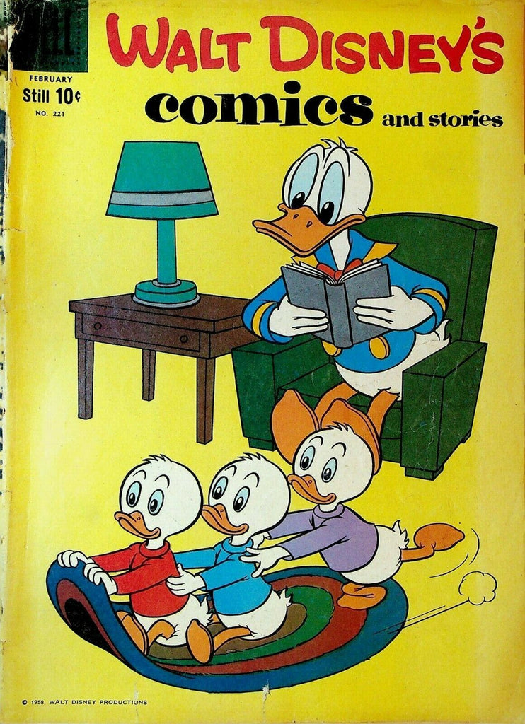 Walt Disney's Comics & Stories 221 Dell Comics 1959 Donald Duck Carpet Slide