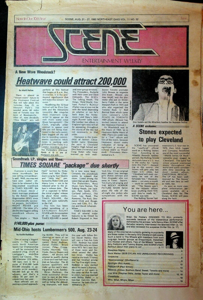 Cleveland Scene August 21 1980 Elvis Costello Heatwave Festival Tommy Brame