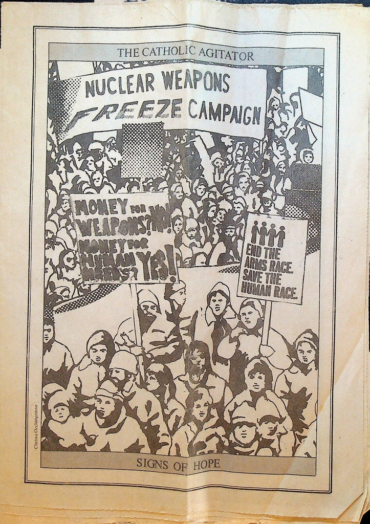 Catholic Agitator May 1982 Nuclear Weapons Freeze Campaign