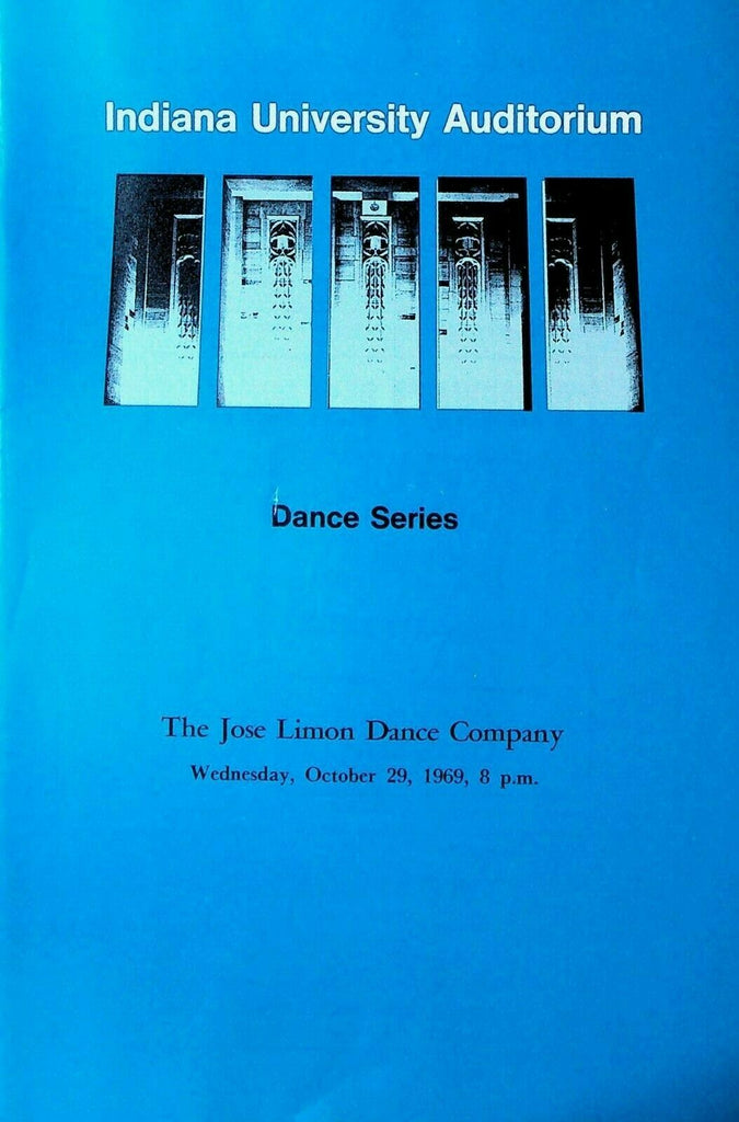 Jose Limon Dance Company Program October 29 1969 Indiana University