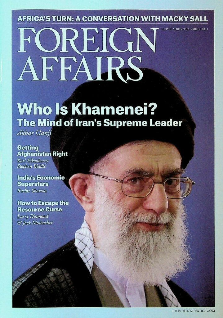 Foreign Affairs September 2013 Ali Khamenei China Afghanistan Macky Sall