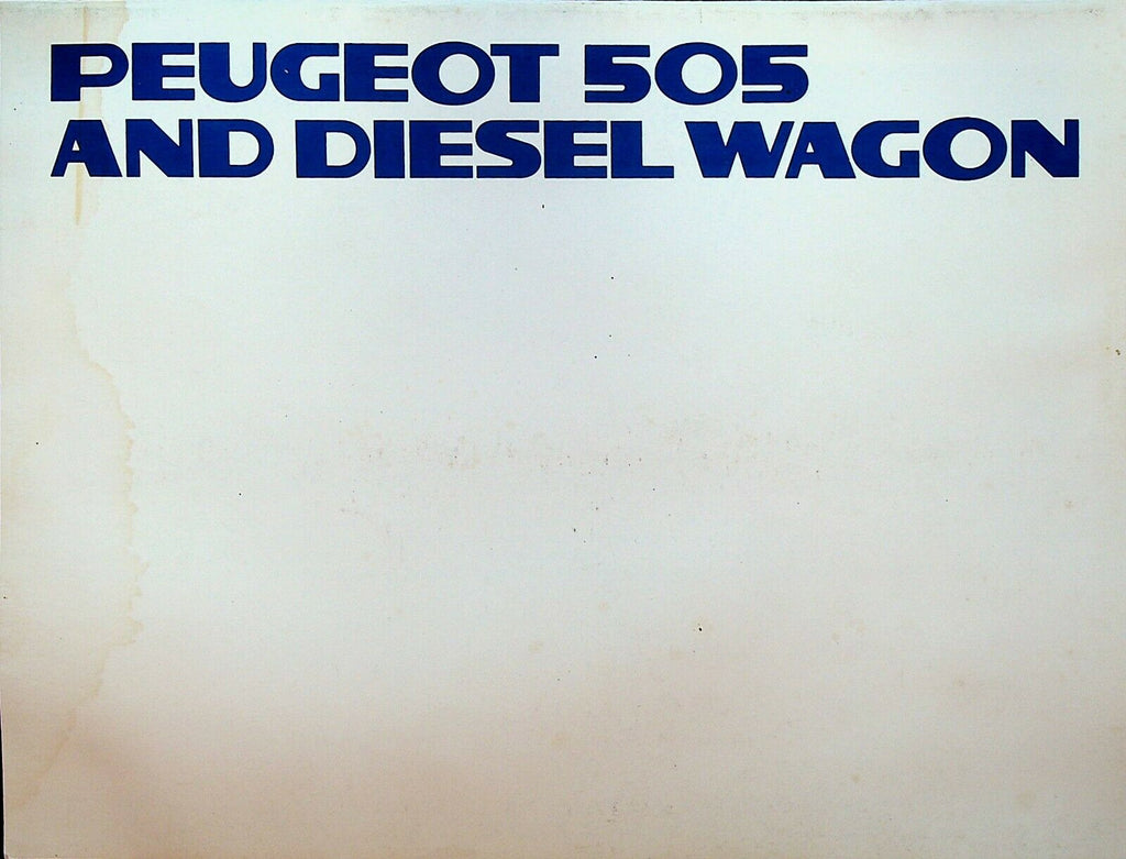 Peugeot 505 & Diesel Wagon 1980 Auto Car Brochure