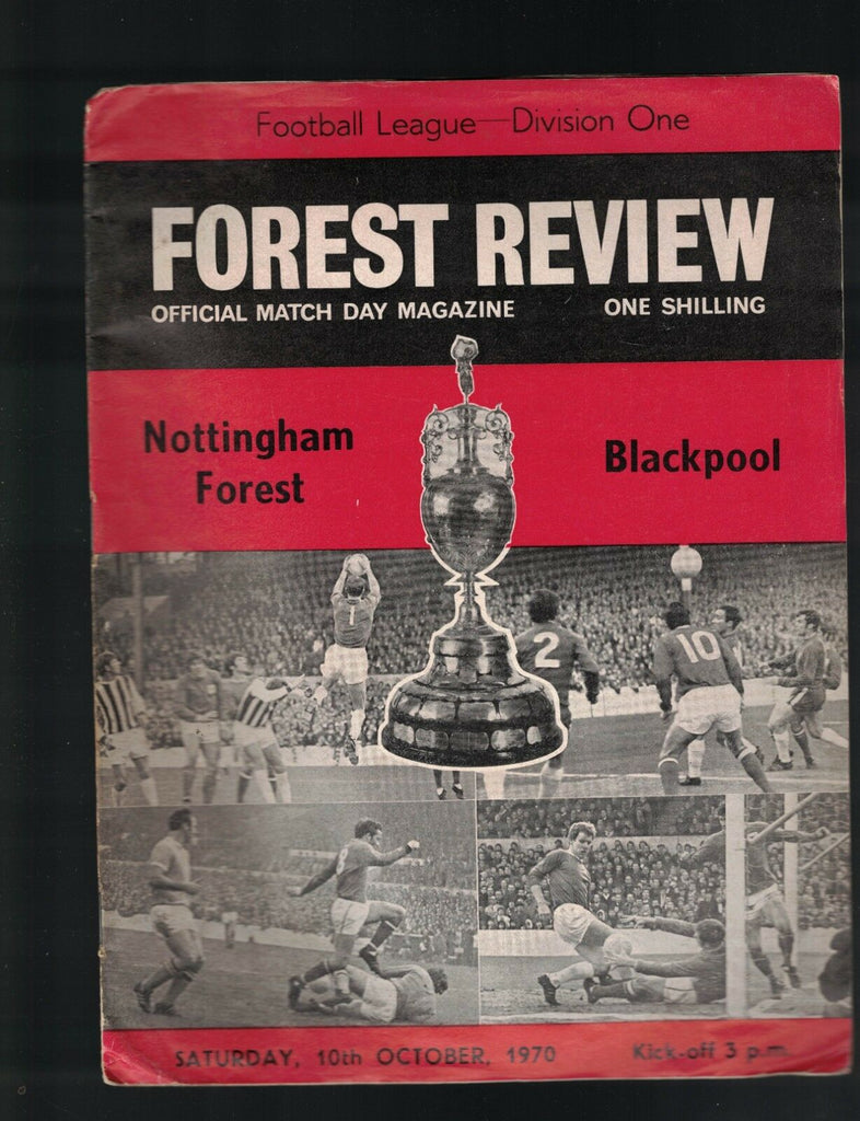 Nottingham Forest v Blackpool Forest Review Match Day Magazine- October 10 1970