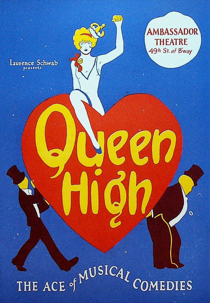 Queen High Musical Comedy Play Ad Bill 1927 Charles Ruggles Luella Gear