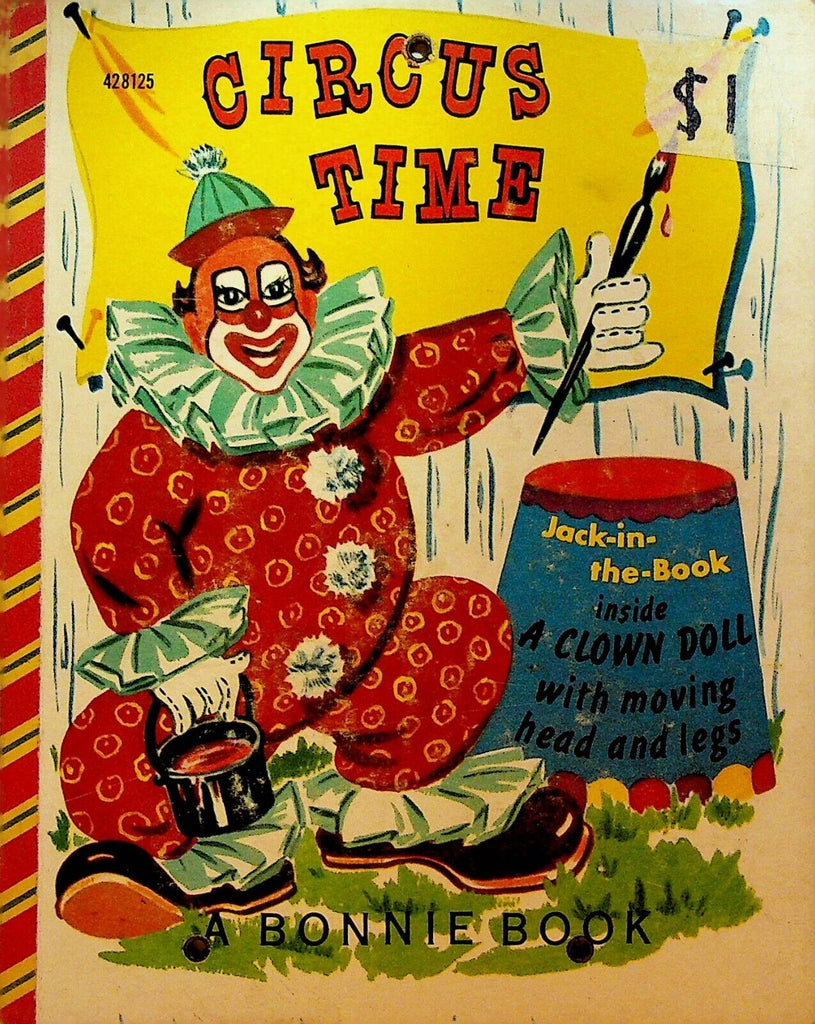 Circus Time Bonnie Book Jack-in-the-Book Clown Doll 1952