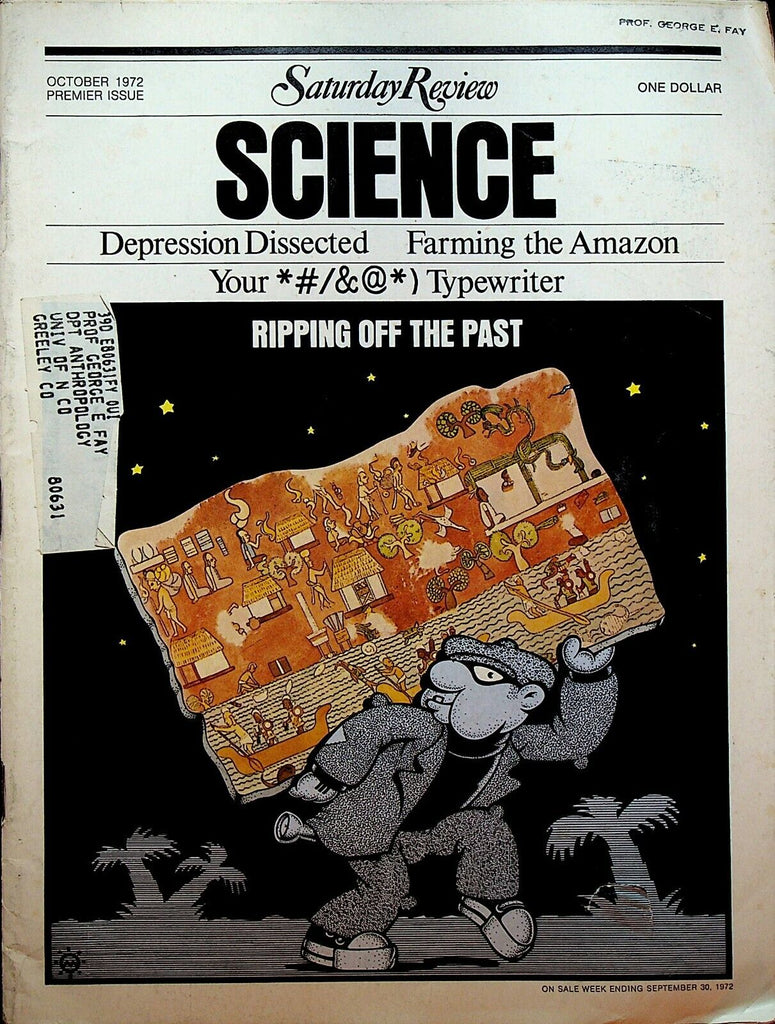 Saturday Review Science October 1972 Olympic Tragedy Harlem Basketball 1st Issue