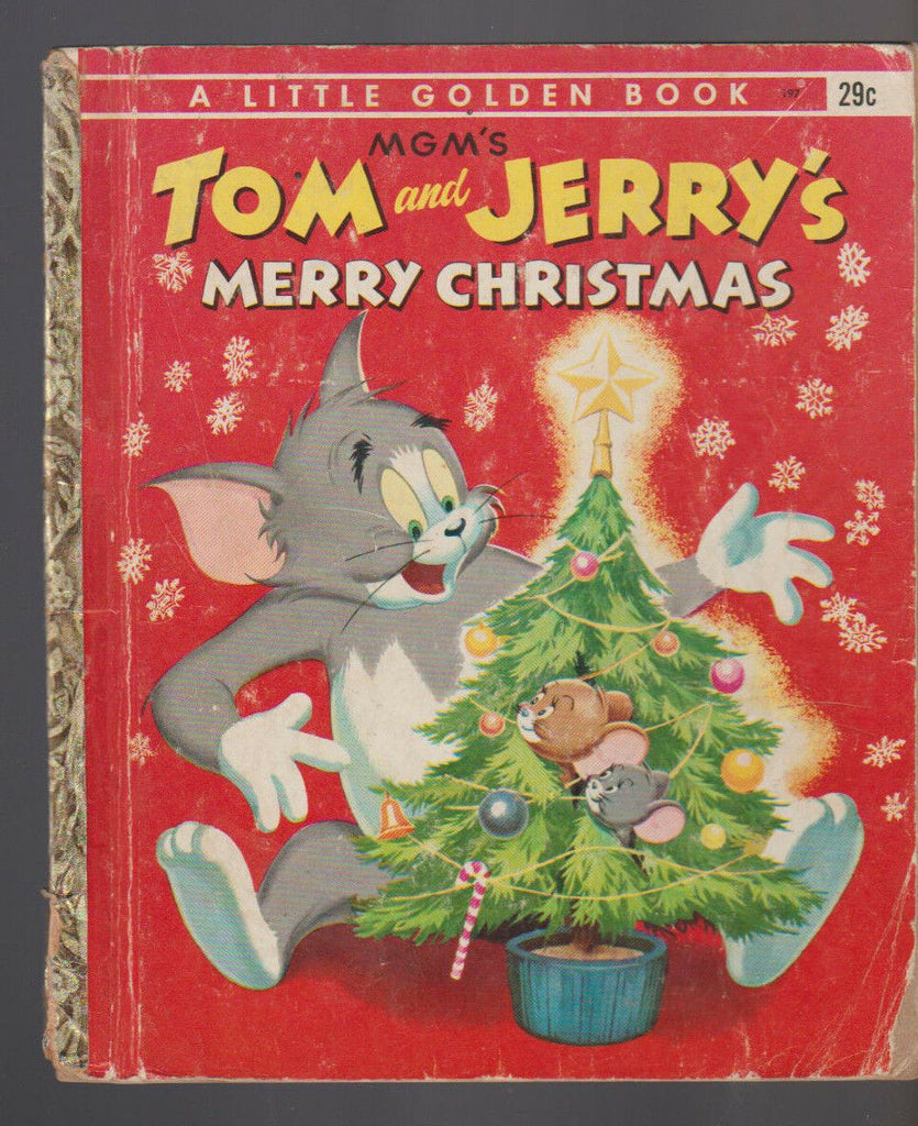 Tom and Jerry's Merry Christmas Little Golden Book 7th Print Peter Archer