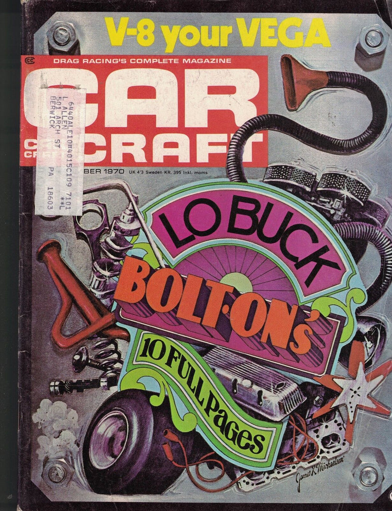 Car Craft Magazine December 1970 Fred Hurst Vega 1938 Mercedes Benz