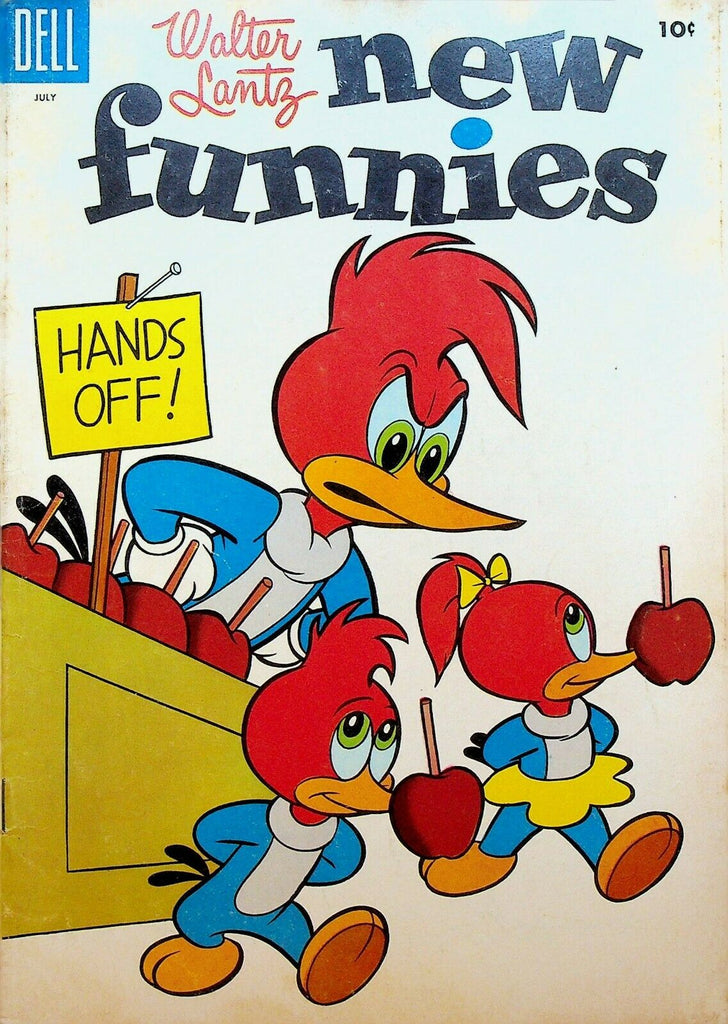 New Funnies 221 Dell Comics 1955 Woody Woodpecker Apples
