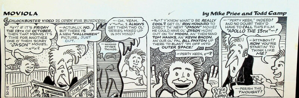 Ron Howard Apollo 13 Moviola Original Comic Art 1996 Todd Camp Mike Price
