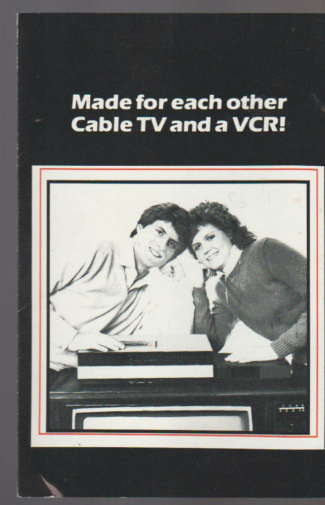 Made for Each Other Cable TV and a VCR Cablevision Ad Brochure 1980s
