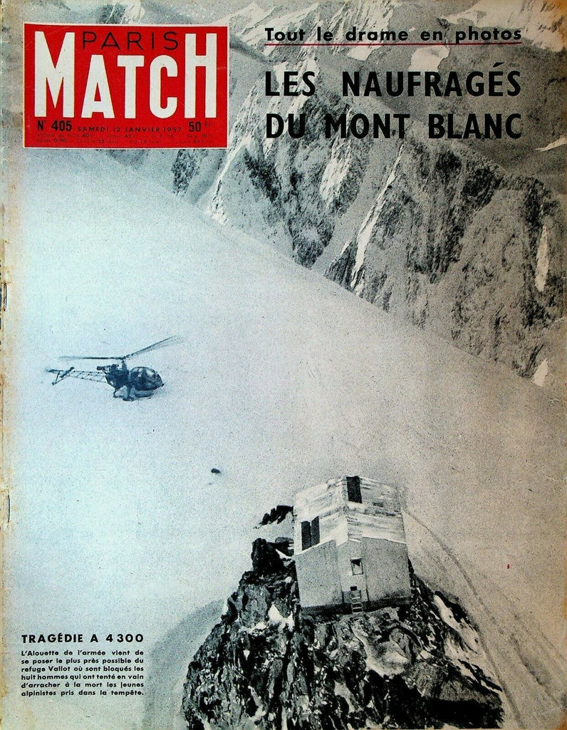 Paris Match January 12 1957 Vincendon Henry Mont Blanc Sugar Ray Robinson