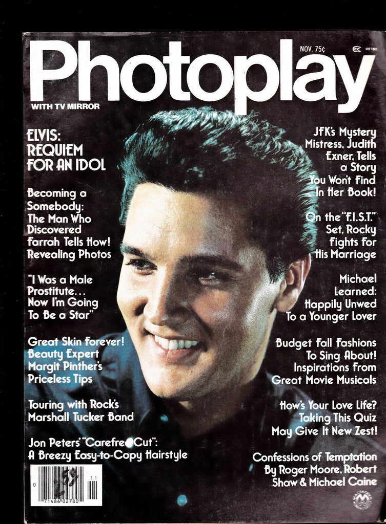 Photoplay Magazine Elvis Presley Farrah Fawcett Sly Stallone November 1977
