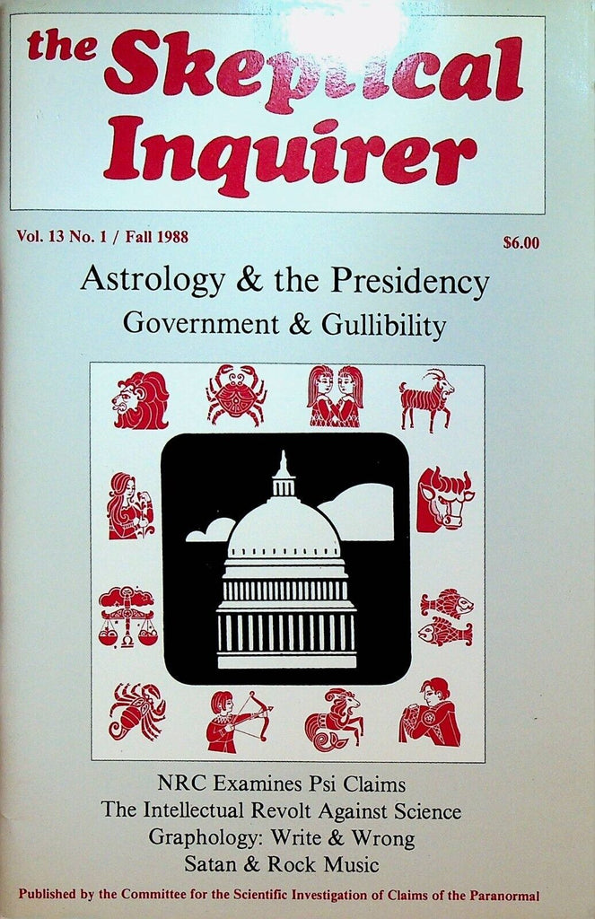 Skeptical Inquirer Magazine Fall 1988 Astrology Paranormal Belief in China