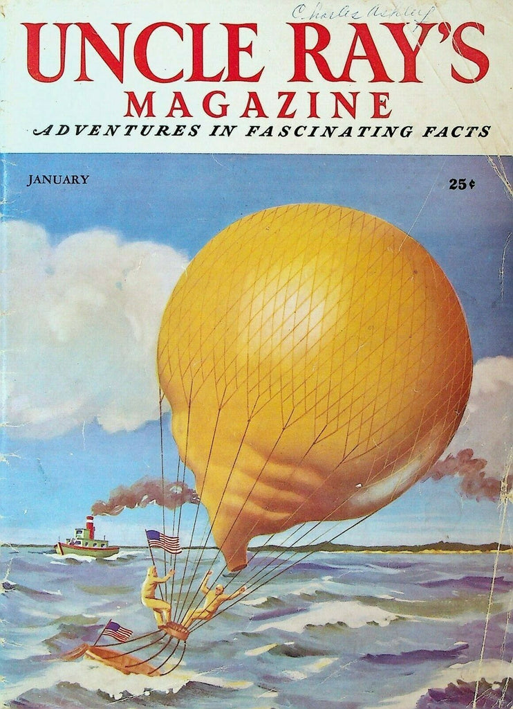 Uncle Ray's Magazine January 1948 Hot Air Balloons Socrates Hernando De Soto