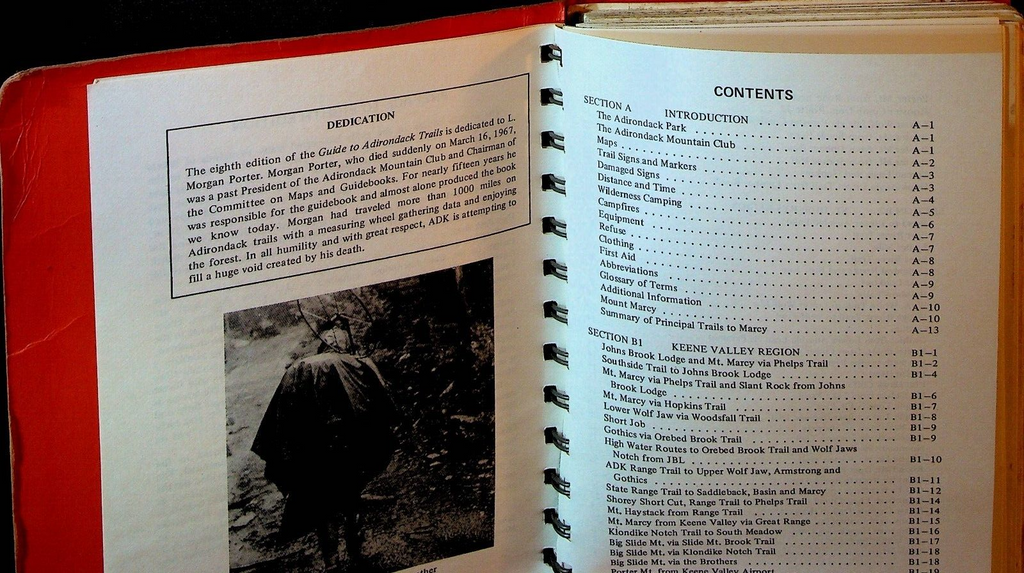 Guide to Adirondack Trails High Peak Region Northville Placid Trail 1975 SC Book