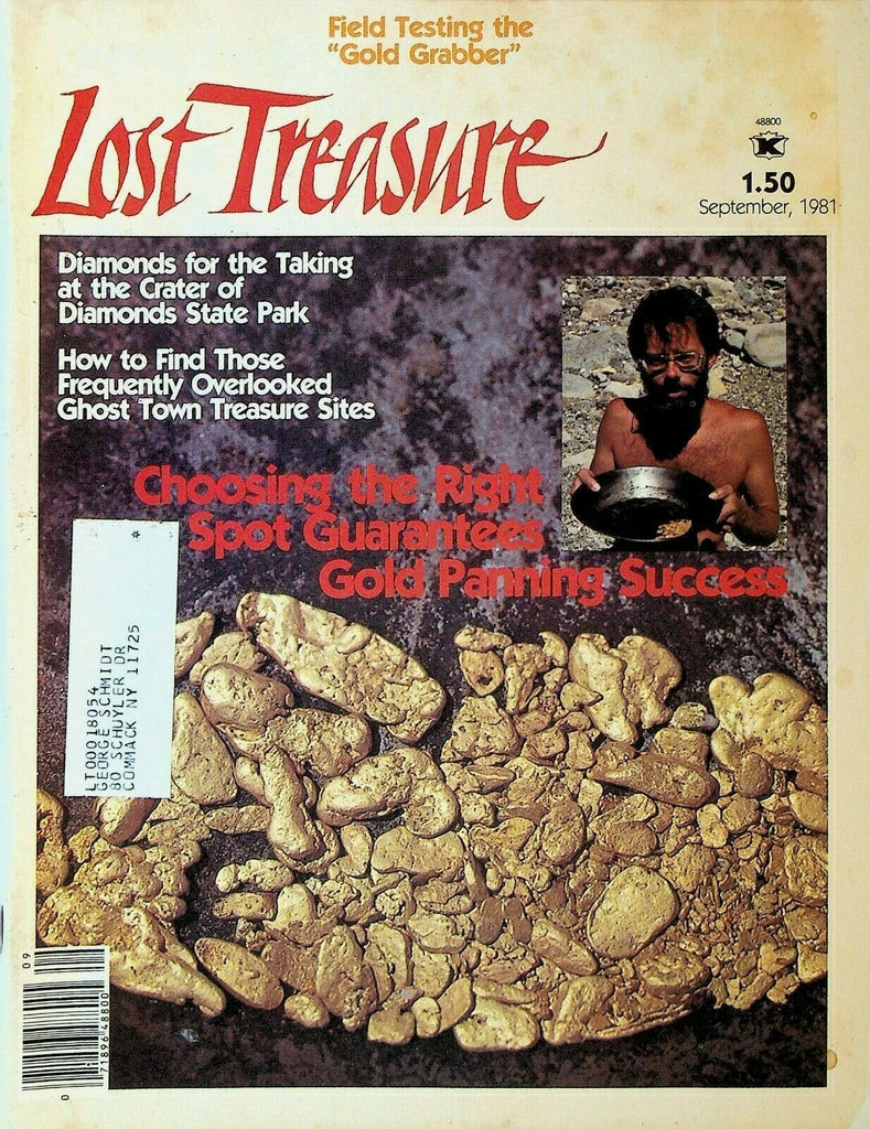 Lost Treasure Magazine September 1981 South Carolina May River Jasper Arizona