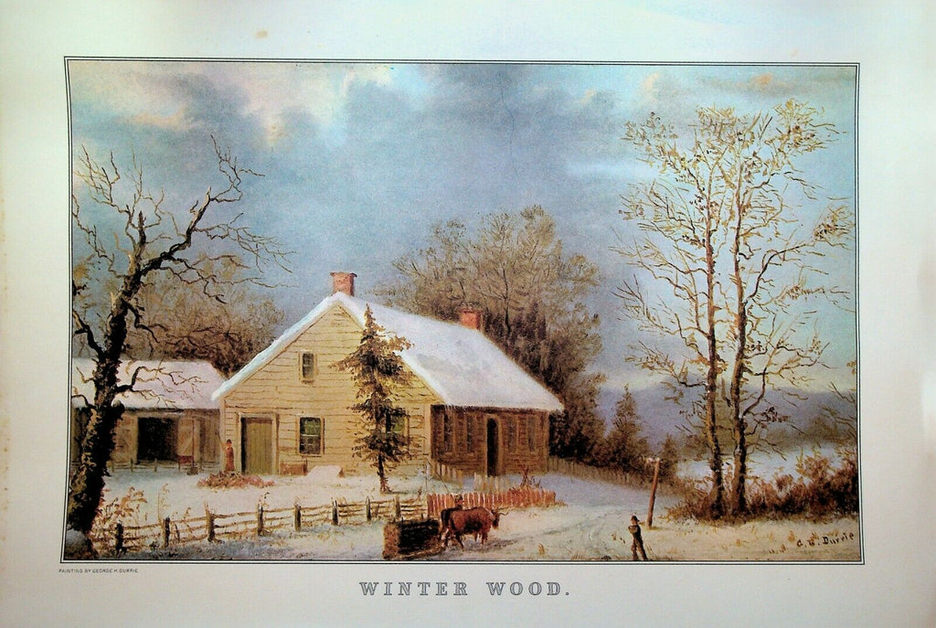Currier & Ives Calendar Topper 1965 Winter Wood