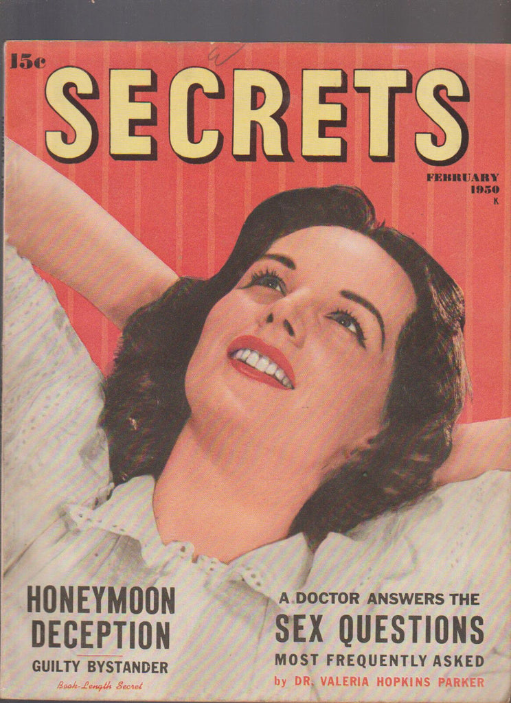 Secrets Magazine February 1950 Honeymoon Deception Taught to Hate Men