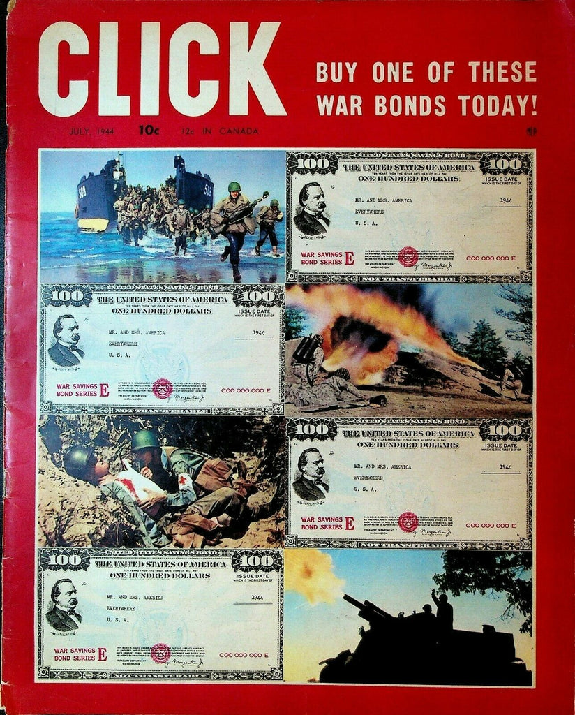Click Magazine July 1944 War Bonds Joan Brooks WWII Swim Suits